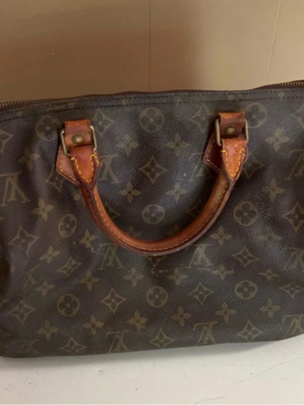 Louis Vuitton Monogram Canvas Top-Handle Satchel in Brown